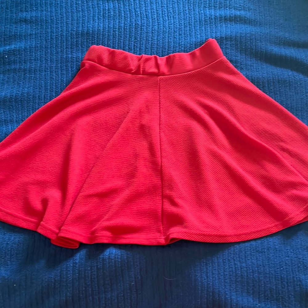 A-Line Red Mini Skirt - Lots of Stretch